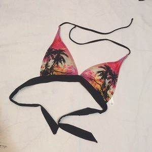 OP Beach Palm Tree Bikini Top